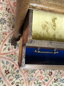 Antique Quarter Sawn Tiger Oak Watch Knife Fine Jewelry Display Cabinet