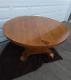 Antique Quarter Sawn Tiger Oak Wood 54 Round Dining Table With One 10.5 Leaf