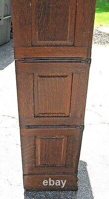 Antique Quartersawn Tiger OAK BARRISTER Stacking Lawyer's Sectional BOOKCASE