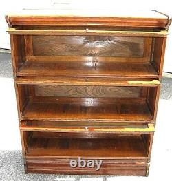 Antique Quartersawn Tiger OAK BARRISTER Stacking Lawyer's Sectional BOOKCASE