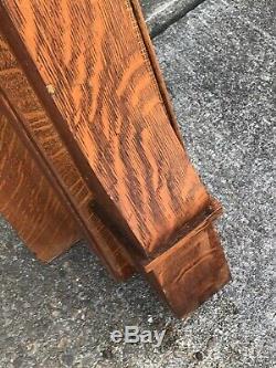 Antique Quartersawn Tiger Oak Wood Mantle Antique No Glass