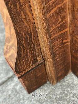 Antique Quartersawn Tiger Oak Wood Mantle Antique No Glass Fireplace Will Ship