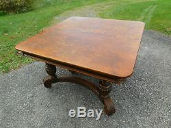 Antique RJ Horner c1900 Rare Quartersawn Tiger Oak 9' Banquet Dining Table Desk