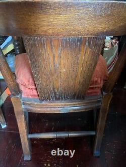 Antique Rare & Unique Solid Feudal Oak Chair, Jamestown Lounge Co