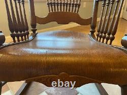 Antique Rocking Chair 1903 tiger oak beautifully restored excellent condition