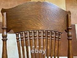 Antique Rocking Chair 1903 tiger oak beautifully restored excellent condition