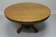 Antique Round Quartersawn Tiger Oak Dining Table With Paw Feet