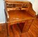 Antique S Roll Single Pedestal Desk Raised Panels Baltimore, Md Tiger Oak