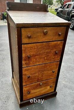 Antique Schoolmasters Desk Lectern Solid Quarter-Sawn Tiger Oak c. 1900