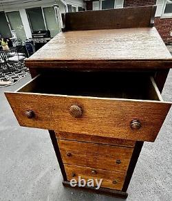 Antique Schoolmasters Desk Lectern Solid Quarter-Sawn Tiger Oak c. 1900