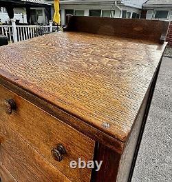 Antique Schoolmasters Desk Lectern Solid Quarter-Sawn Tiger Oak c. 1900