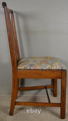 Antique Set of 6 Oak Dining Chairs by Paine #21792