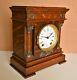 Antique Seth Thomas'cordova' Tiger Oak Cabinet Clock