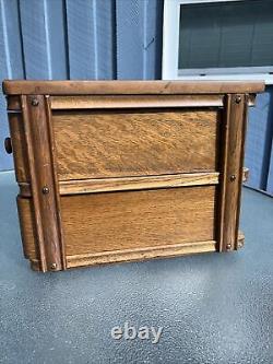 Antique Singer Sewing Machine 4 Drawer Set. Beautiful Tiger Oak