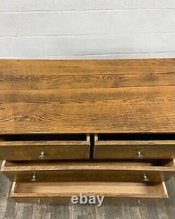 Antique Stickley Style Mission Arts & Crafts Tiger Oak Dresser Credenza Buffet