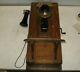 Antique Sumter Telephone Mfg. Co Tiger Oak Hand Crank Telephone Very Rare