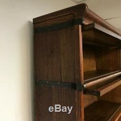 Antique Tiger Oak 5 Section Globe Wernicke Barrister Bookcase