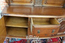 Antique Tiger Oak Art Deco Sideboard Buffet Wine Bar Drink Cabinet Furniture