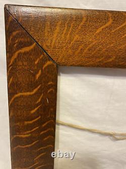 Antique Tiger Oak Arts & Crafts Frame Quarter Sawn Wide 23x19 Fits 16x12