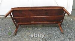 Antique Tiger Oak Bench 51 Wide