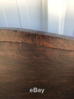 Antique Tiger Oak Bench WithLift Lid 38 1/2 X 42 X 20