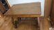 Antique Tiger Oak Desk/table Library One Drawer Bottom Shelf 42x26x31