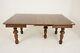 Antique Tiger Oak Dining Table, 3 Leaves, 5 Legs, American 1910, B691