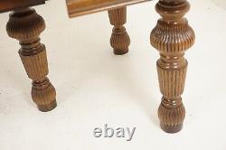 Antique Tiger Oak Dining Table, 3 leaves, 5 legs, American 1910, B691