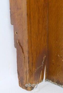 Antique Tiger Oak Egg & Dart Detail Mirrored Mantel