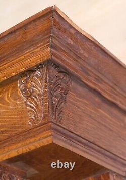 Antique Tiger Oak Egg & Dart Detail Mirrored Mantel