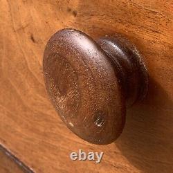 Antique Tiger Oak Empire Style Commode Chest of 4 Drawers Sideboard Cabinet