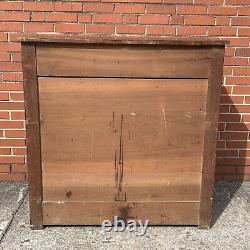 Antique Tiger Oak Empire Style Commode Chest of 4 Drawers Sideboard Cabinet