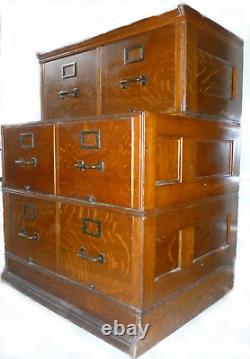 Antique Tiger Oak File Cabinet Possible FREE DELIVERY Stackable Six Drawer