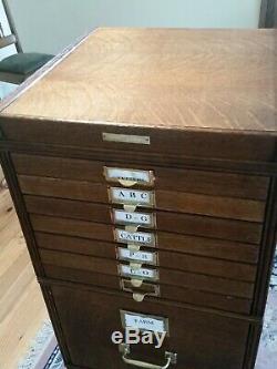 Antique Tiger Oak File Cabinet Yawman Erbe 1911 Lateral Stacking File