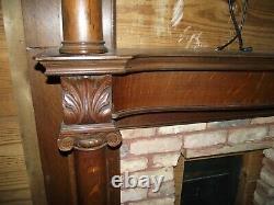 Antique Tiger Oak Fireplace Mantel Insert Circa Late 1800s
