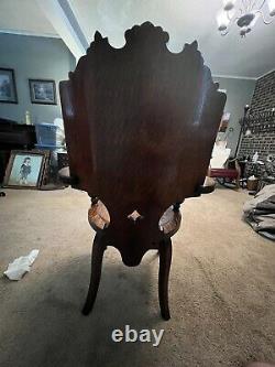 Antique Tiger Oak German Pub Chair