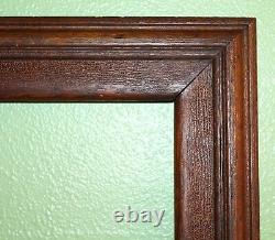 Antique Tiger Oak Heavy Wood Picture Frame For 16x20 Photo Or Painting Patina