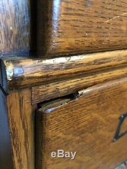 Antique Tiger Oak Lawyer Stacking Bookcase Filing Cabinets Wabash Co ORIGINAL
