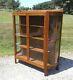 Antique Tiger Oak Mission Arts And Crafts Style China Cabinet 1930s