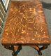 Antique Tiger Oak Mission Library/desk Table With Chair Rare