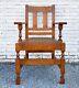 Antique Tiger Oak Mission Style Arm Chair By Stickley Bros Co Grand Rapids