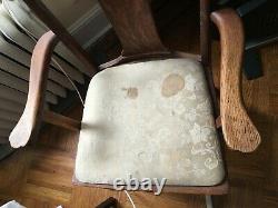 Antique Tiger Oak Mission rare & unique Solid Oak Chair