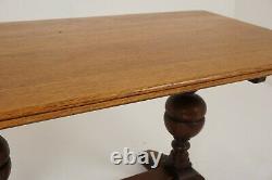 Antique Tiger Oak Refectory Table, Dining Writing Table, Scotland 1920, B2580