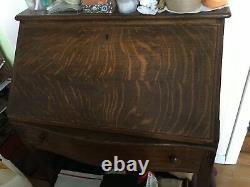 Antique Tiger Oak Secretary Desk VERY RARE, UNIQUE