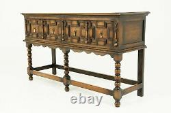 Antique Tiger Oak Serving Sideboard, Sofa, Hall Table, Scotland 1910, B2444