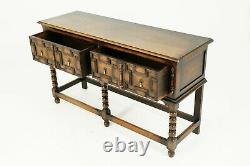 Antique Tiger Oak Serving Sideboard, Sofa, Hall Table, Scotland 1910, B2444