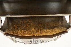 Antique Tiger Oak Sideboard, Arts+Crafts, Mirror Back, American 1915, B2073