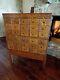 Antique Tiger Oak Stackable Foundry Card File- 30 Drawers