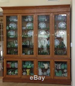 Antique Tiger Oak Store Humidor Display Cabinet 8' 3.5 Tall X 7' 5 Wide X 13