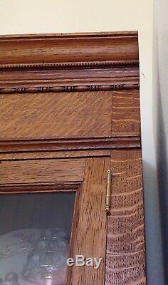 Antique Tiger Oak Store Humidor Display Cabinet 8' 3.5 Tall X 7' 5 Wide X 13